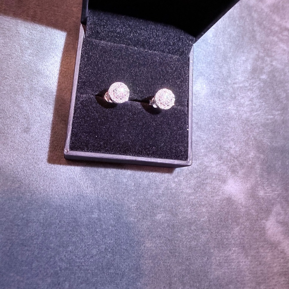 Moissanite 4.5mm Screw Back Stud Earrings